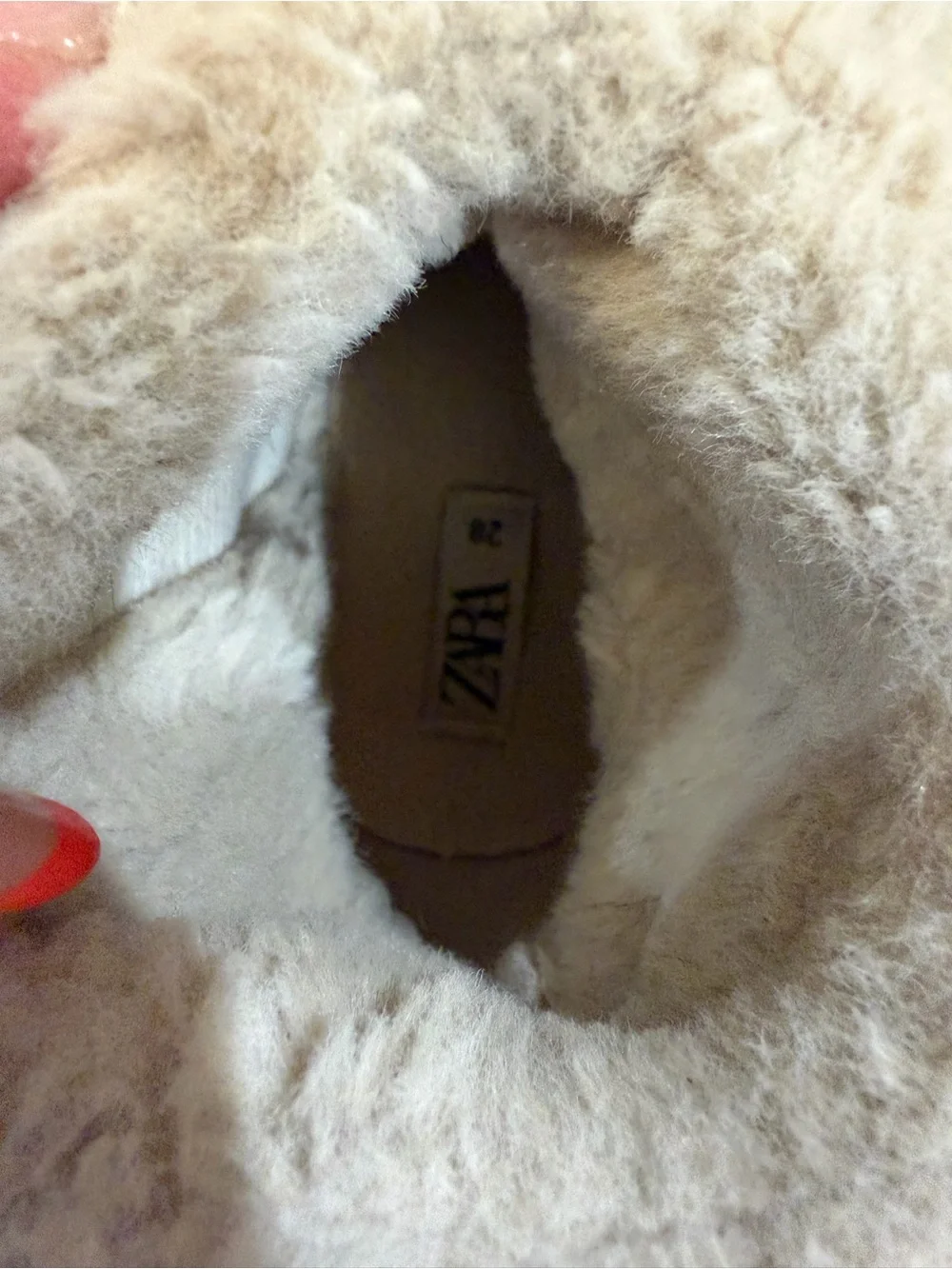 Zara Cream Faux Shearling Ankle Boots Kid’s Size 28 (US 11)